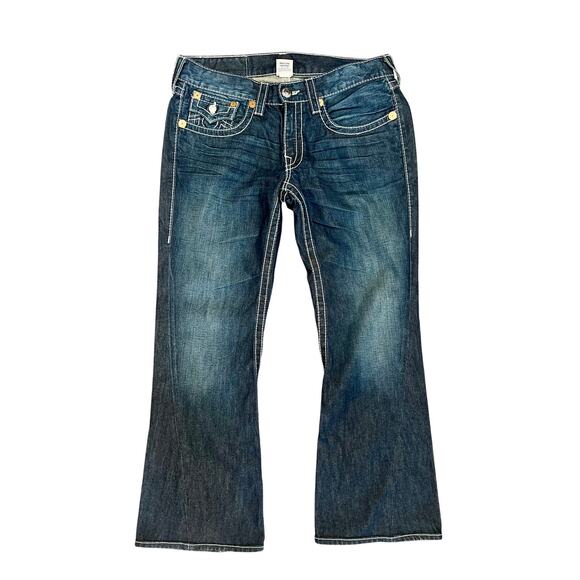 Vintage Men’s TRUE RELIGION Dark Denim Jeans 33 - Picture 2 of 7